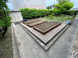 名古屋市　緑区　K様邸　花壇設置工事